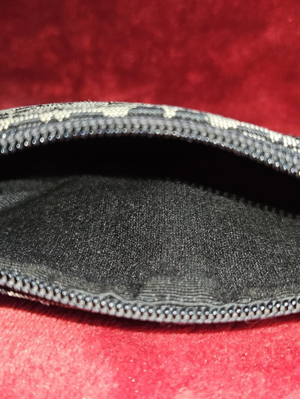 Coach Black and Gray Signature Canvas Mini Wristlet
